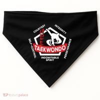 Taekwondo 5 Tenets Martial Arts Ata Itf Tae Kwon Do Gift Funny Gift USA-Made Doggie Bandana thumb 0