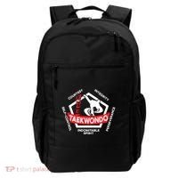 Taekwondo 5 Tenets Martial Arts Ata Itf Tae Kwon Do Gift Funny Gift Backpack thumb 0