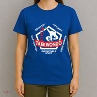 Taekwondo 5 Tenets Martial Arts Ata Itf Tae Kwon Do Gift Funny Gift T-Shirt thumb 4