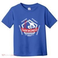 Taekwondo 5 Tenets Martial Arts Ata Itf Tae Kwon Do Gift Funny Gift Toddler T-Shirt thumb 0