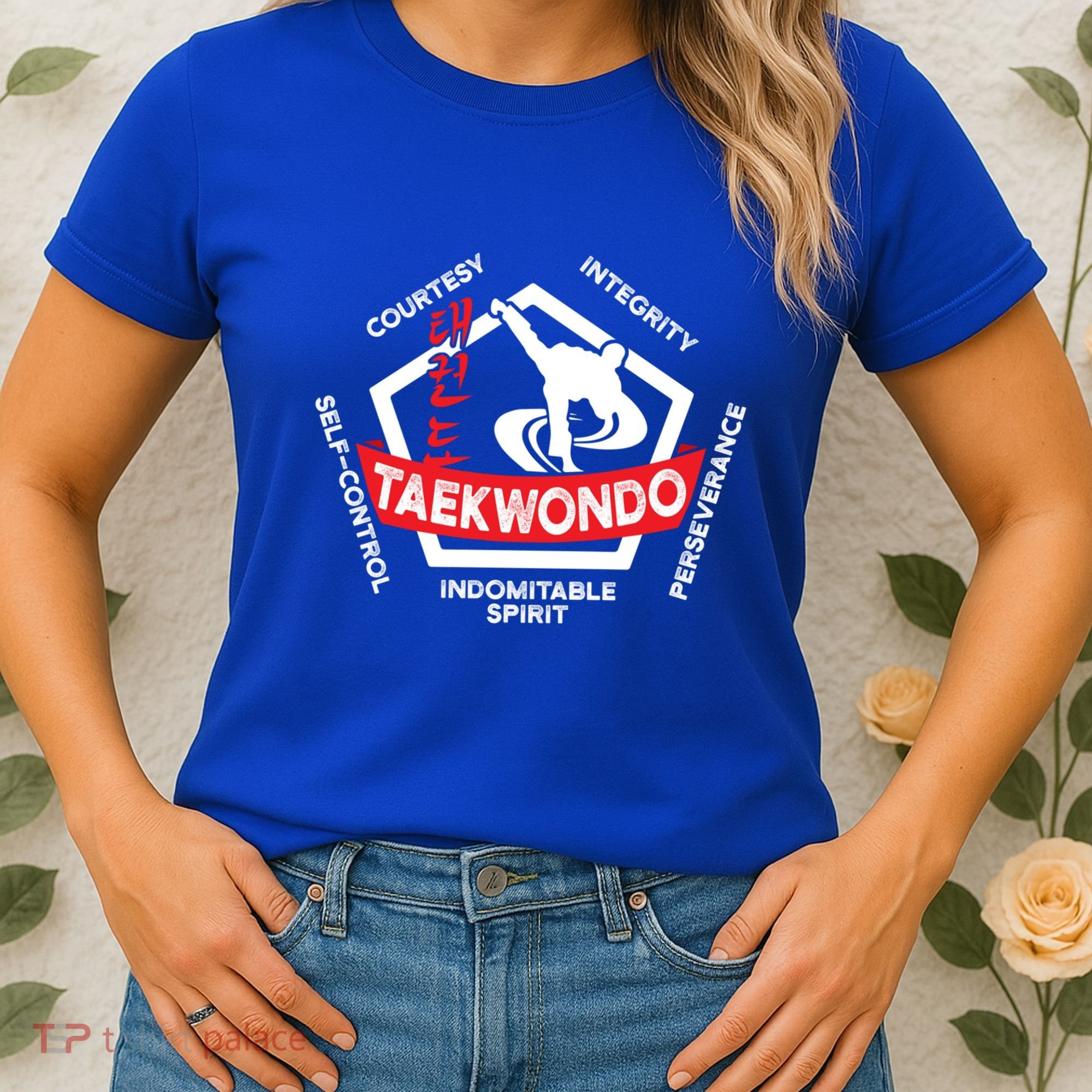 Taekwondo 5 Tenets Martial Arts Ata Itf Tae Kwon Do Gift Funny Gift Women's T-Shirt