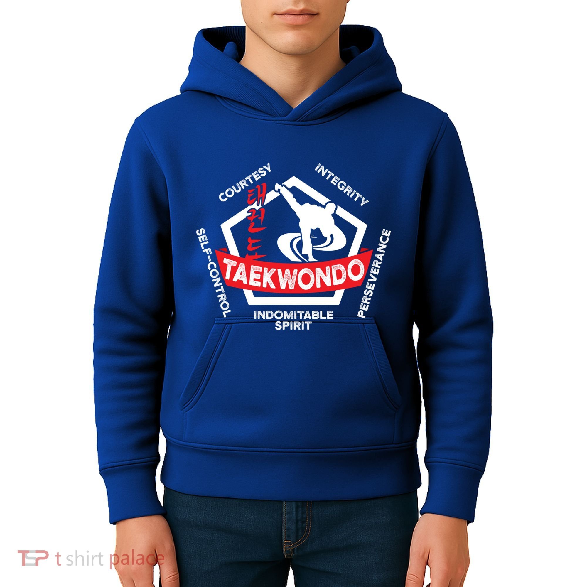 Taekwondo 5 Tenets Martial Arts Ata Itf Tae Kwon Do Gift Funny Gift Kids Hoodie