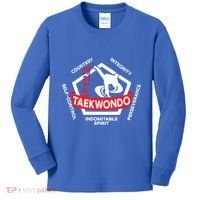Taekwondo 5 Tenets Martial Arts Ata Itf Tae Kwon Do Gift Funny Gift Kids Long Sleeve Shirt thumb 0