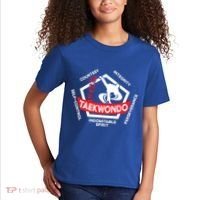 Taekwondo 5 Tenets Martial Arts Ata Itf Tae Kwon Do Gift Funny Gift Kids T-Shirt thumb 2