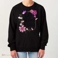 Turning 60 Birthday Butterfly With Floral 60th Birthday Women's Sweatshirt thumb 0