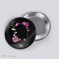 Turning 60 Birthday Butterfly With Floral 60th Birthday Button thumb 0