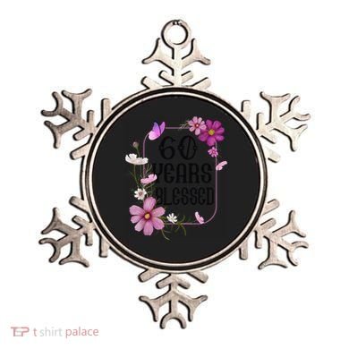 Turning 60 Birthday Butterfly With Floral 60th Birthday Ornament
