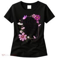 Turning 60 Birthday Butterfly With Floral 60th Birthday Women's T-Shirt thumb 0