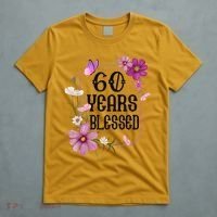 Turning 60 Birthday Butterfly With Floral 60th Birthday T-Shirt thumb 5