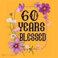 Turning 60 Birthday Butterfly With Floral 60th Birthday T-Shirt thumb 7