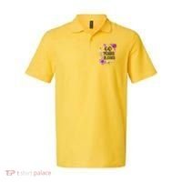 Turning 60 Birthday Butterfly With Floral 60th Birthday Polo thumb 0