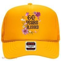 Turning 60 Birthday Butterfly With Floral 60th Birthday Hat thumb 0