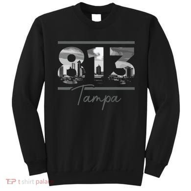 Tampa 813 Area Code Skyline Florida Vintage Sweatshirt
