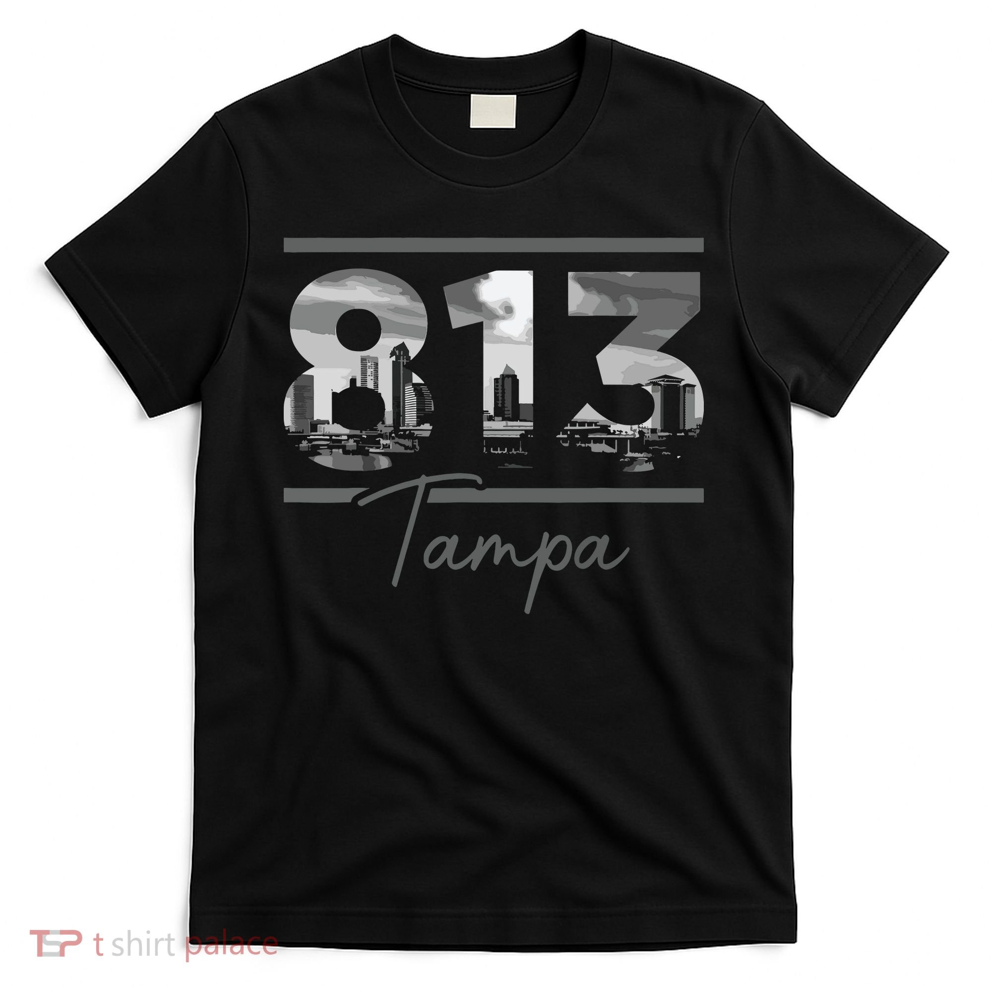 Tampa 813 Area Code Skyline Florida Vintage T-Shirt