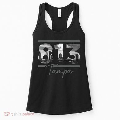 Tampa 813 Area Code Skyline Florida Vintage Women's Tank Top