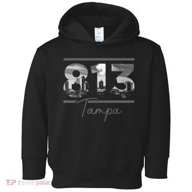 Tampa 813 Area Code Skyline Florida Vintage Toddler Hoodie