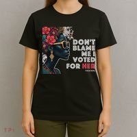 The 92 Percent – DonT Blame Me I Voted For Her Black Women T-Shirt thumb 4