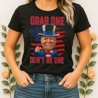 Trump American 4th Of July Grab One Dont Be One Uncle Women's T-Shirt thumb 2