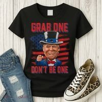 Trump American 4th Of July Grab One Dont Be One Uncle Women's T-Shirt thumb 3