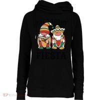 Taco About A Fiesta Gnomes Womens Funnel Neck Pullover Hood thumb 0