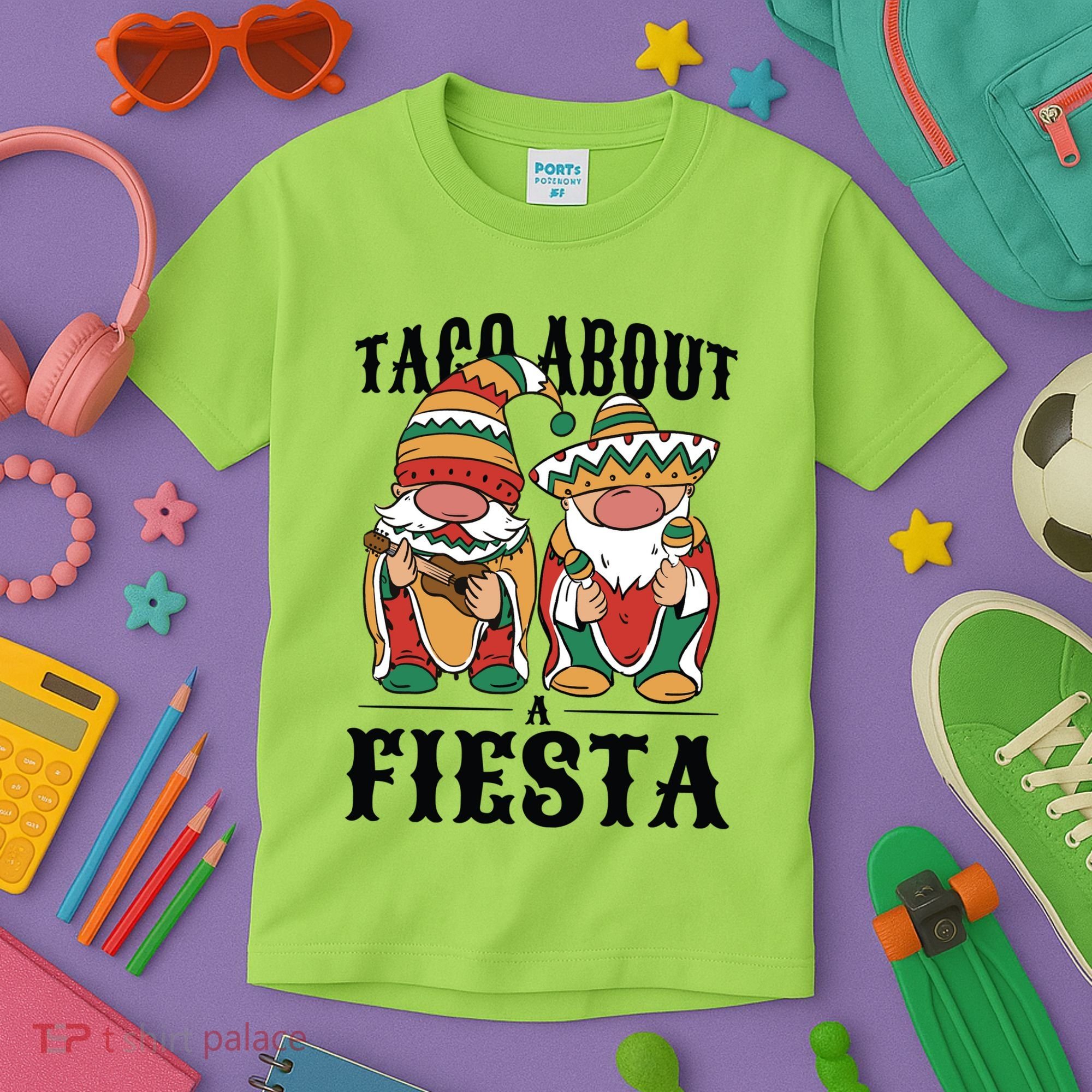 Taco About A Fiesta Gnomes Kids T-Shirt