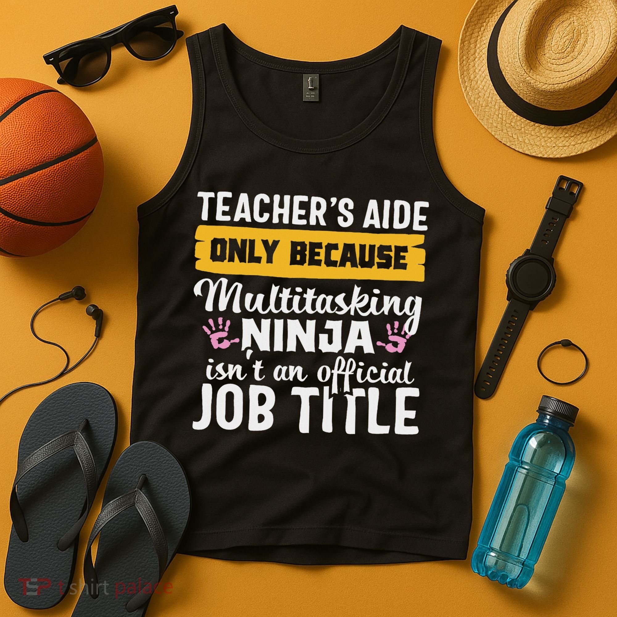 Teacher Aide Appreciation Funny Multitasking Ninja Assistant Tank Top