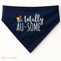 Totally Awesome Autism Awareness USA-Made Doggie Bandana thumb 0