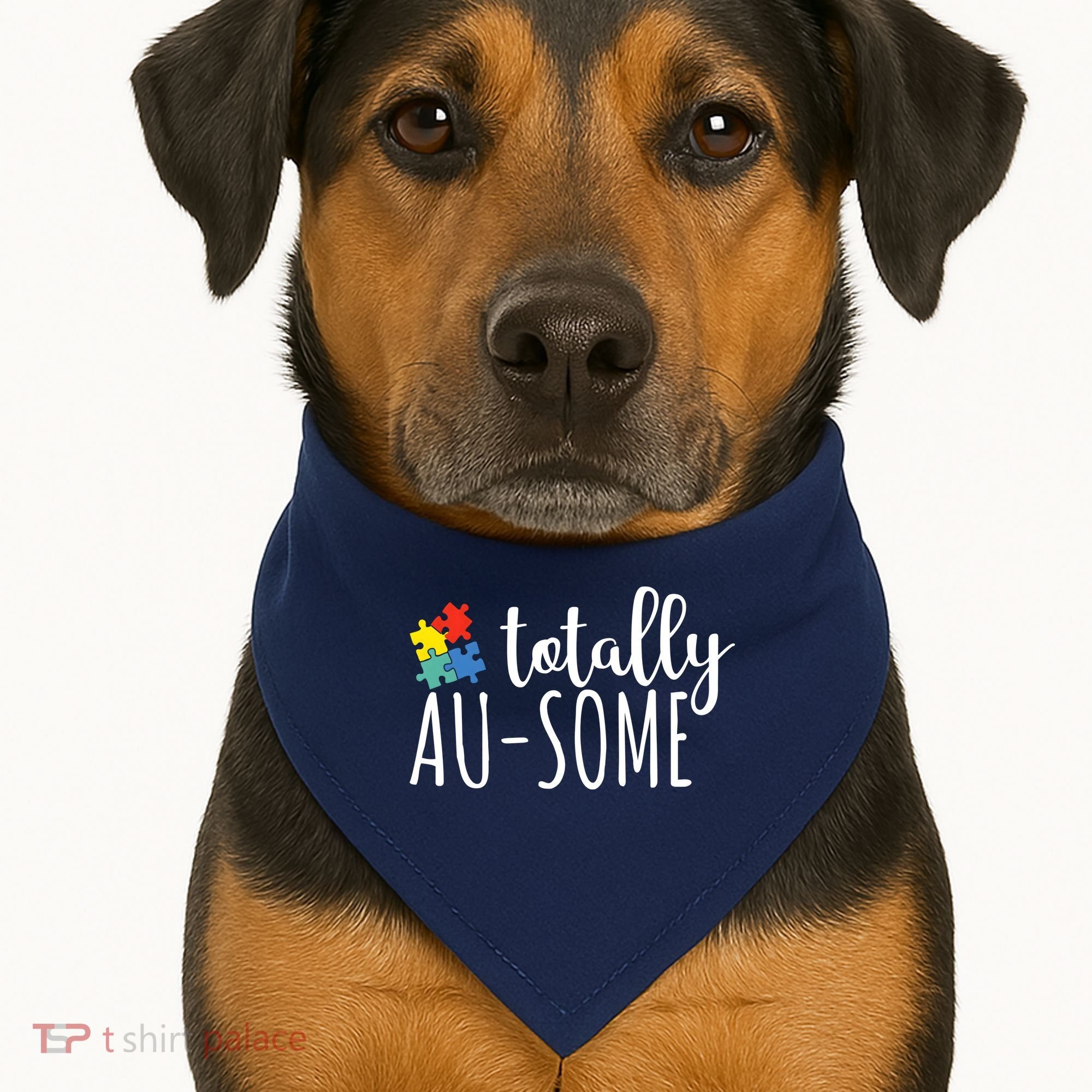 Totally Awesome Autism Awareness USA-Made Doggie Bandana