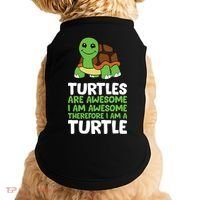 Turtles Are Awesome. I Am Awesome Therefore I Am A Turtle Doggie Tank thumb 0