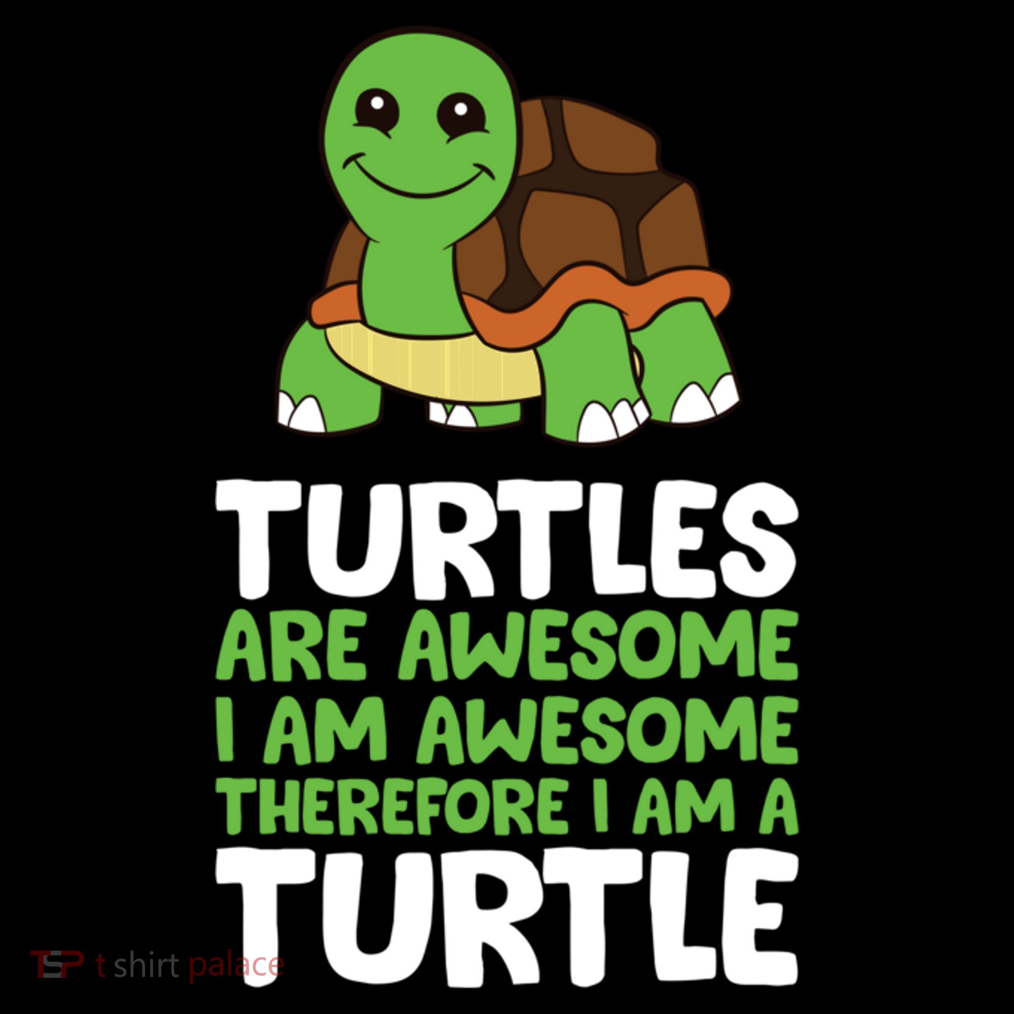 Turtles Are Awesome. I Am Awesome Therefore I Am A Turtle Women's Hoodie