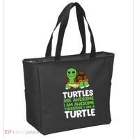 Turtles Are Awesome. I Am Awesome Therefore I Am A Turtle Tote Bag thumb 2