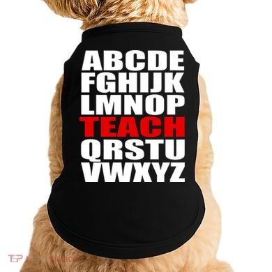 Teacher Alphabet Abcs Learning Agiftz Cool Gift Doggie Tank
