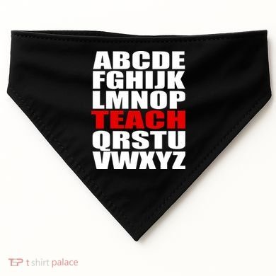 Teacher Alphabet Abcs Learning Agiftz Cool Gift USA-Made Doggie Bandana