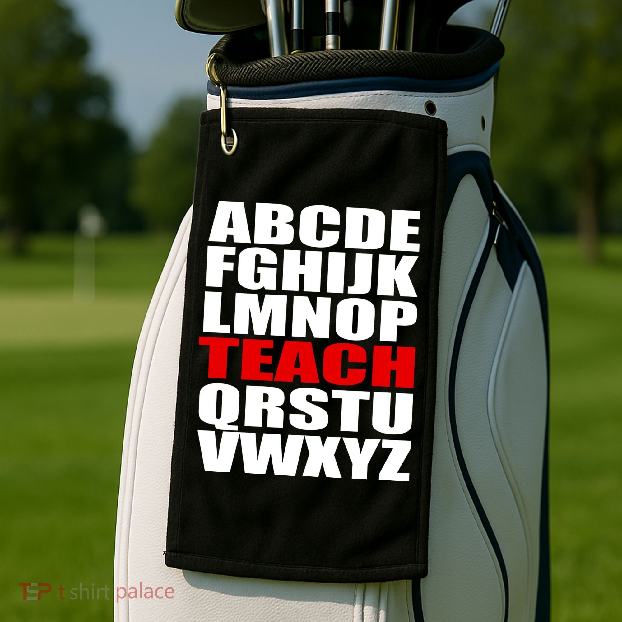 Teacher Alphabet Abcs Learning Agiftz Cool Gift Golf Towel