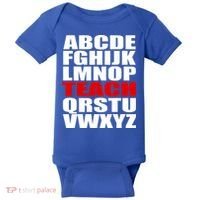 Teacher Alphabet Abcs Learning Agiftz Cool Gift Baby Bodysuit thumb 0