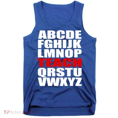 Teacher Alphabet Abcs Learning Agiftz Cool Gift Tank Top