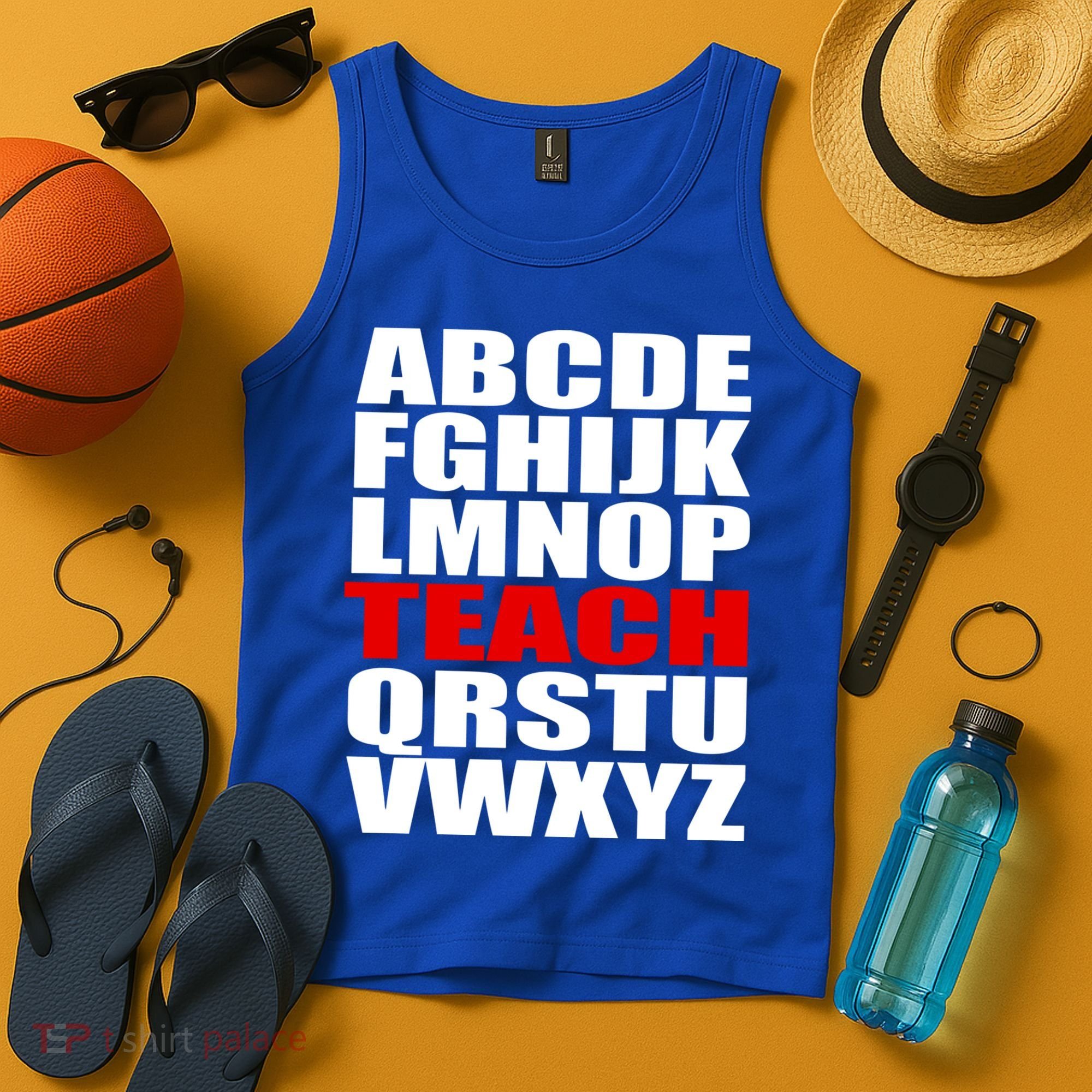 Teacher Alphabet Abcs Learning Agiftz Cool Gift Tank Top