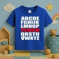 Teacher Alphabet Abcs Learning Agiftz Cool Gift Toddler T-Shirt thumb 3