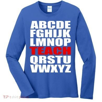 Teacher Alphabet Abcs Learning Agiftz Cool Gift Women's Long Sleeve Shirt
