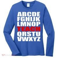 Teacher Alphabet Abcs Learning Agiftz Cool Gift Women's Long Sleeve Shirt thumb 0