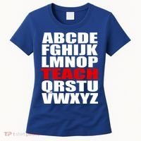 Teacher Alphabet Abcs Learning Agiftz Cool Gift Women's T-Shirt thumb 0