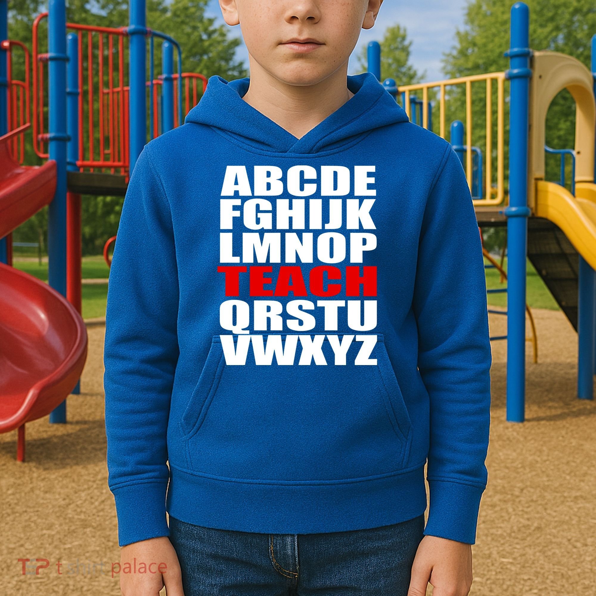 Teacher Alphabet Abcs Learning Agiftz Cool Gift Kids Hoodie