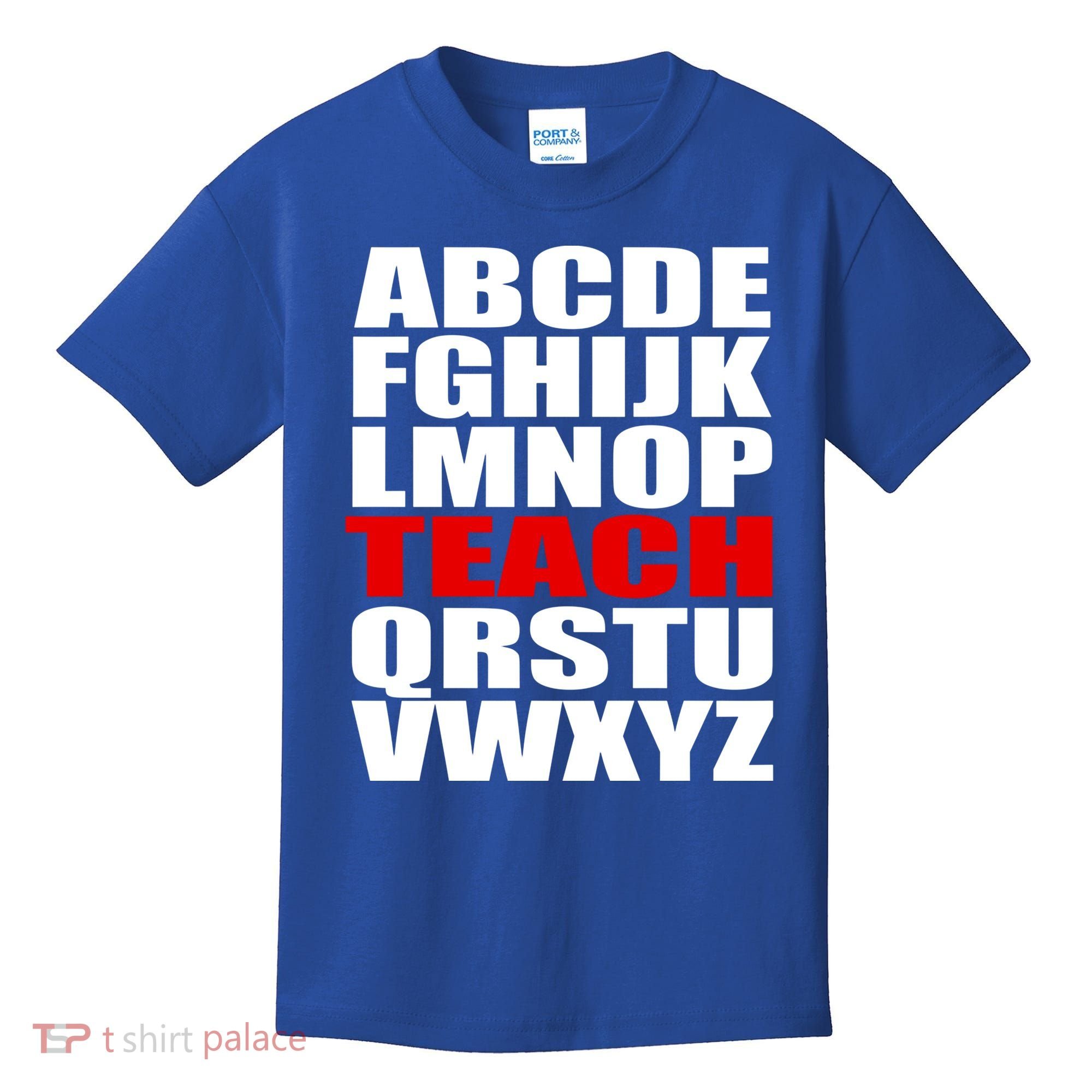 Teacher Alphabet Abcs Learning Agiftz Cool Gift Kids T-Shirt