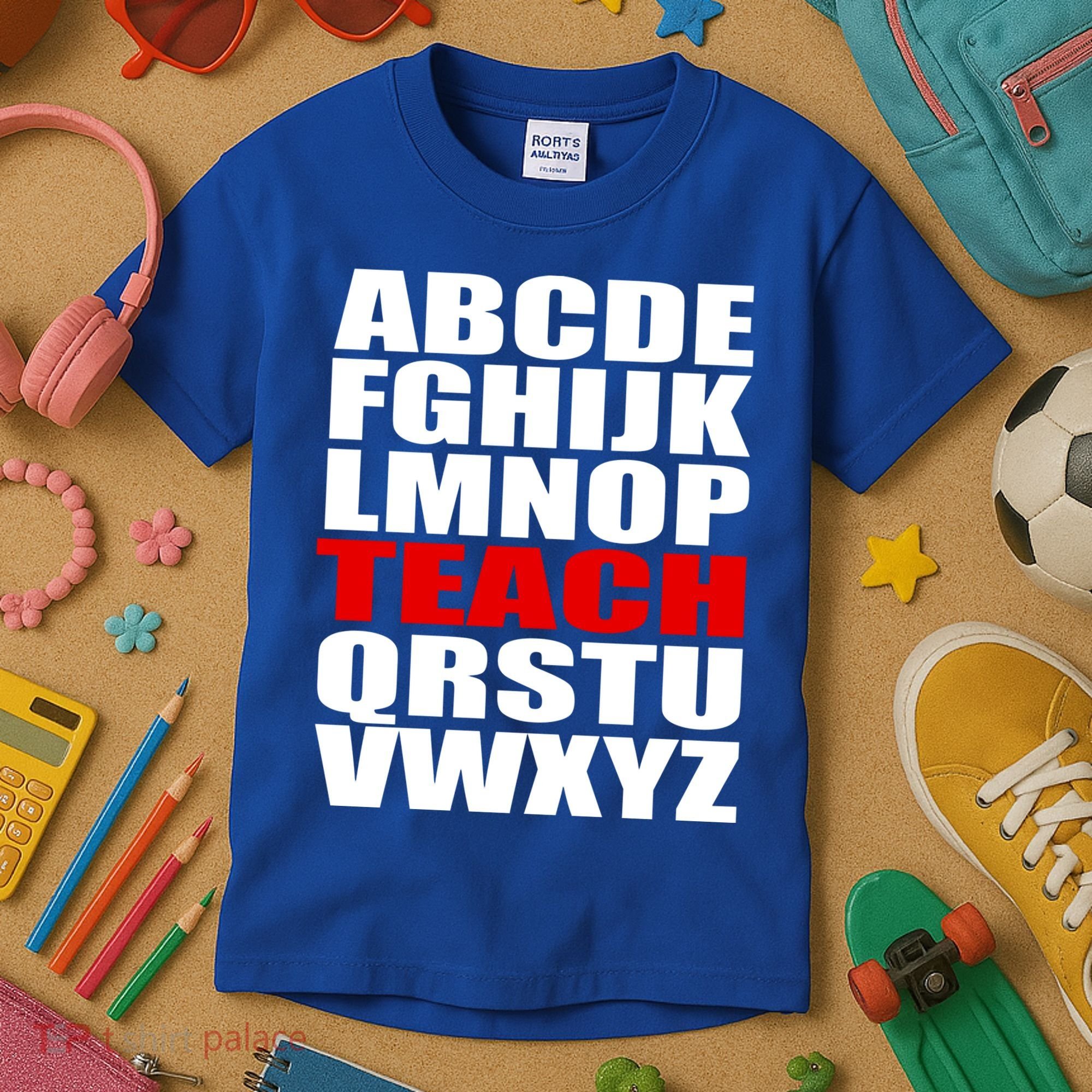 Teacher Alphabet Abcs Learning Agiftz Cool Gift Kids T-Shirt