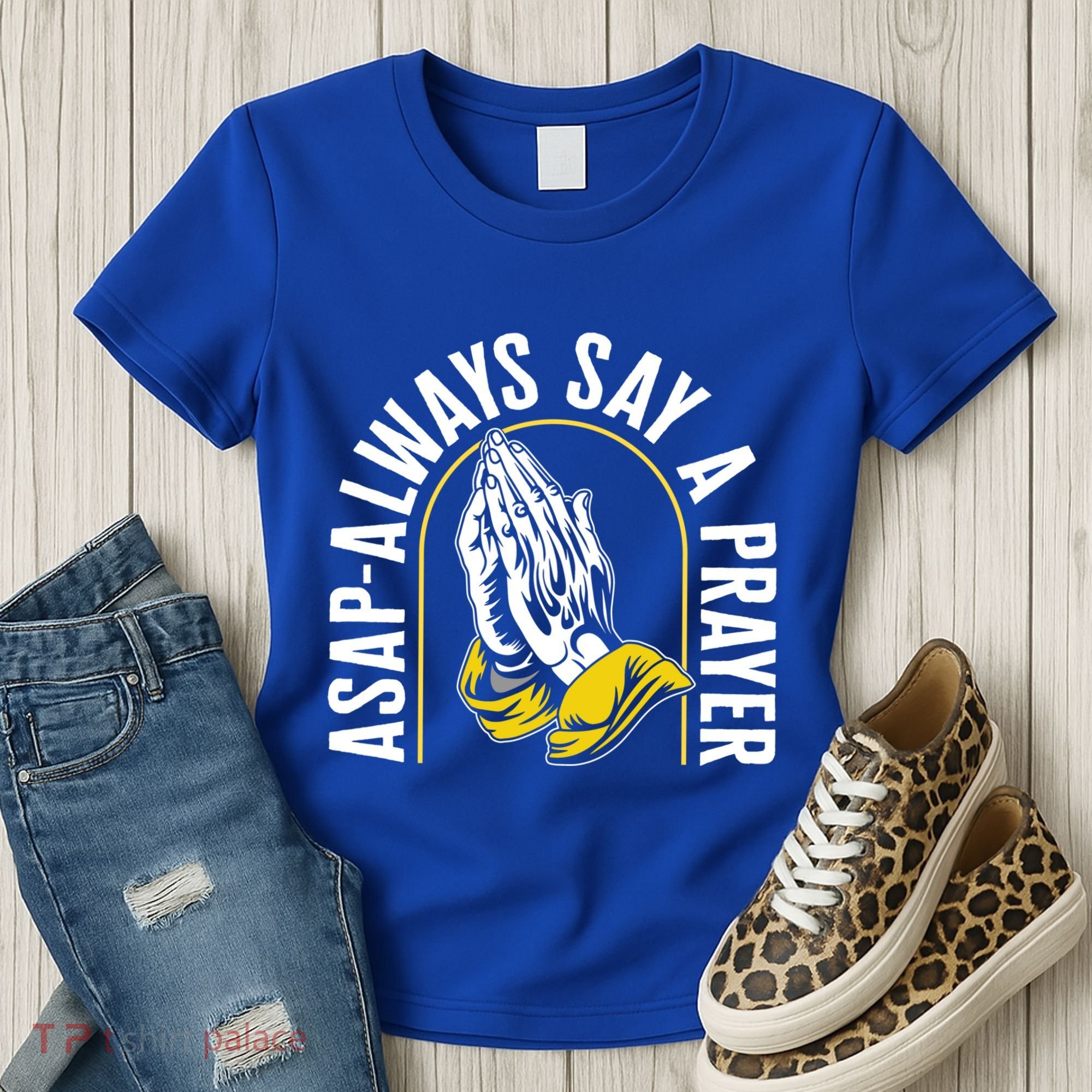 Thanksgiving Asap Always Say A Prayer Christian Religious Pr Funny Gift Women's T-Shirt