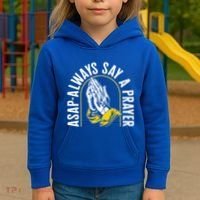 Thanksgiving Asap Always Say A Prayer Christian Religious Pr Funny Gift Kids Hoodie thumb 3