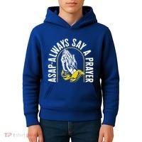 Thanksgiving Asap Always Say A Prayer Christian Religious Pr Funny Gift Kids Hoodie thumb 4