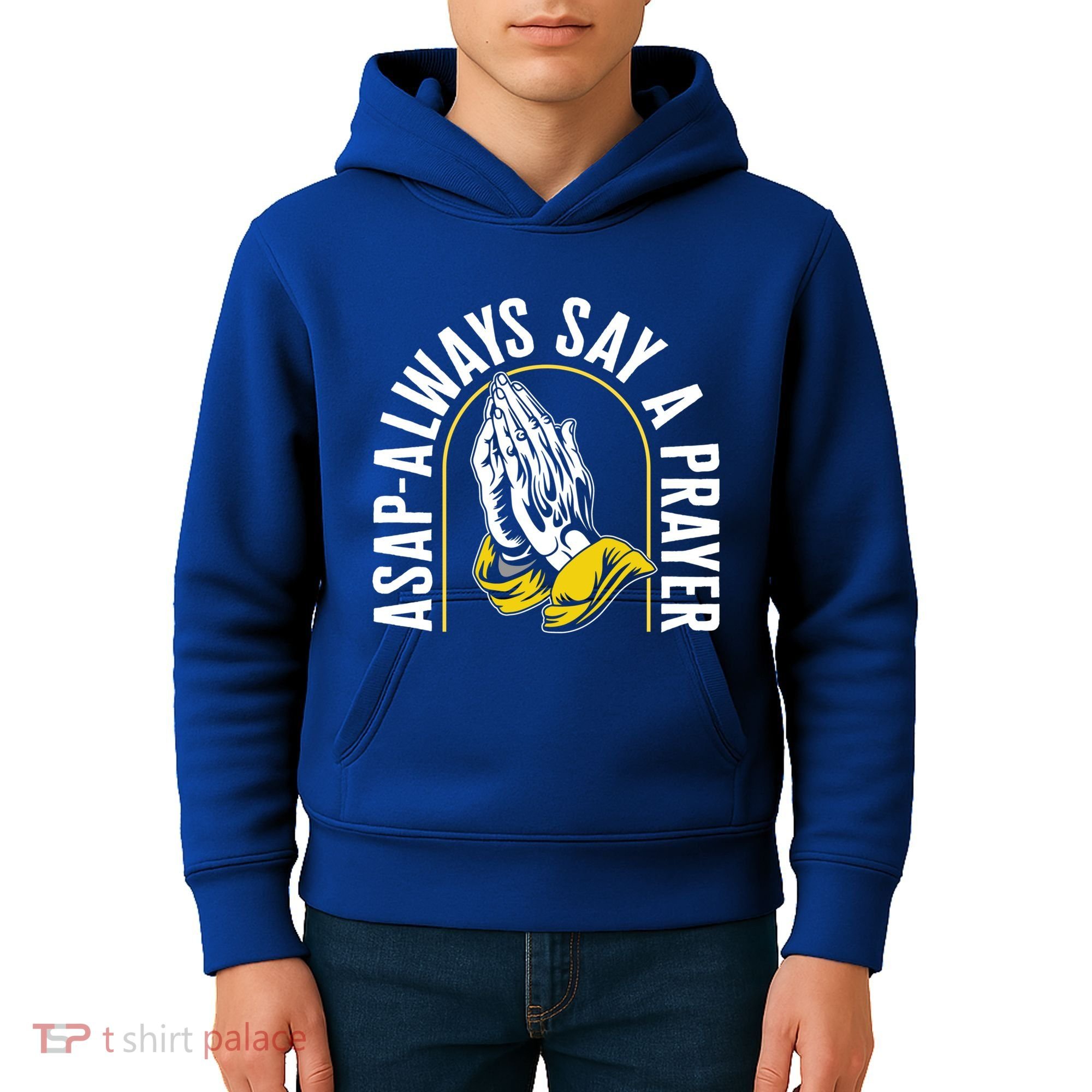 Thanksgiving Asap Always Say A Prayer Christian Religious Pr Funny Gift Kids Hoodie