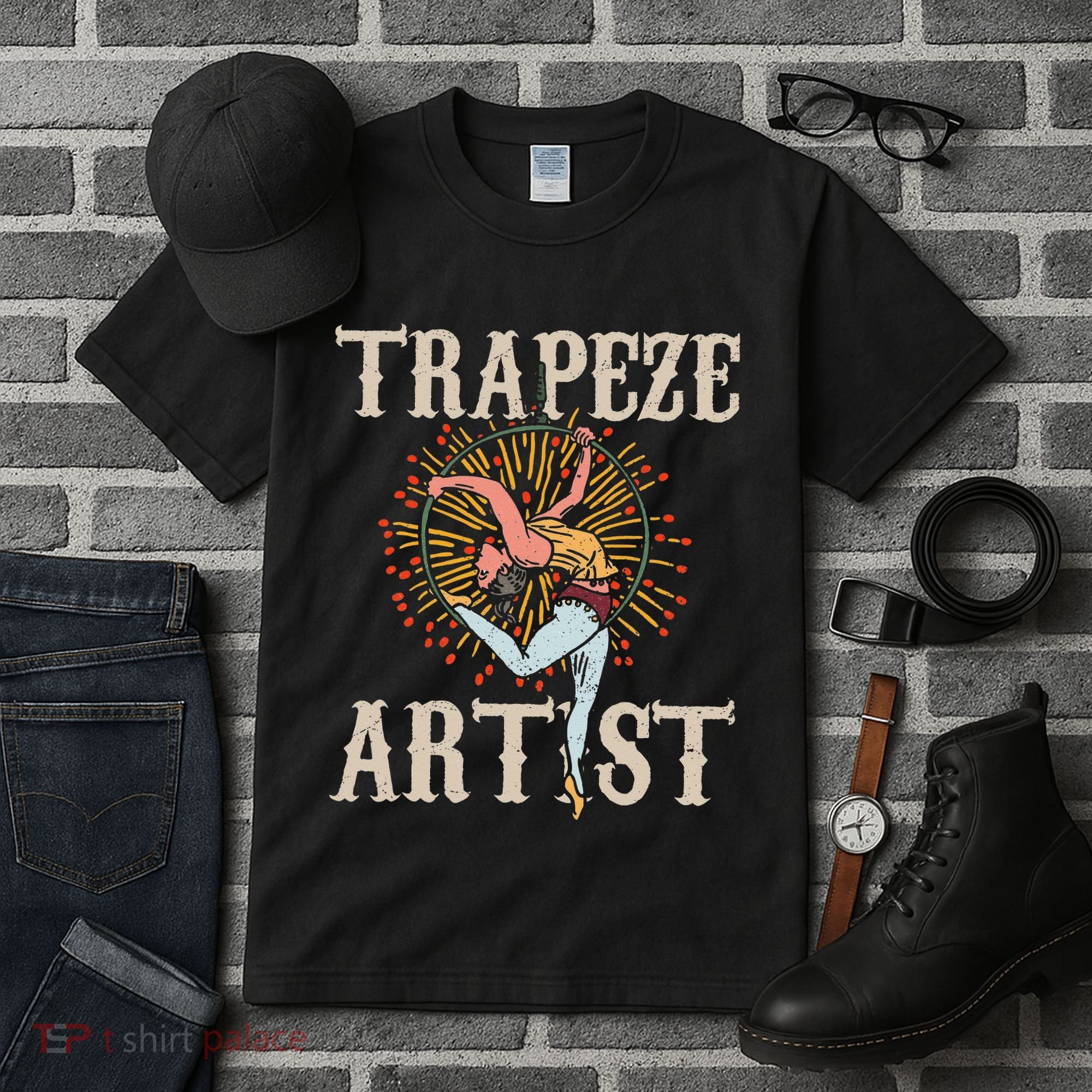 Trapeze Artist Acrobat Carnival Theme Circus Staff Costume Tall T-Shirt
