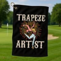Trapeze Artist Acrobat Carnival Theme Circus Staff Costume Golf Towel thumb 1